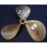 Bronze boat propeller with three blades. (B.P. 24% incl.