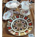 Tray of Royal Crown Derby porcelain items to include;