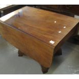 19th Century mahogany sofa table on quatreform base. (B.P. 24% incl.