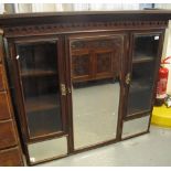 Edwardian mahogany cabinet back glazed bookcase (top only). (B.P. 24% incl.