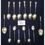 Collection of assorted silver coffee spoons, various. (B.P. 24% incl.