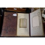 Victorian split design padded leather photograph album (no photographs). (B.P. 24% incl.