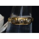 Victorian 18ct gold 3 stone diamond ring (B.P. 24% incl.