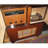 Vintage Garrard model R.C 72A radio and record player cabinet. (B.P. 24% incl.