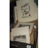 Box containing a large collection of unframed engravings and other prints. (B.P. 24% incl.