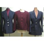 Collection of vintage mostly 80's jackets to include; a grey check linen jacket by Austin Reed,