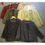 Seven vintage suede ladies jackets in various colours and makes to include; Liz Clairborne,