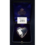 A Victorian heart shaped photograph locket in fitted The London Jewellers box (B.P. 24% incl.
