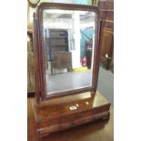 19th Century walnut three drawer toilet or bedroom swing mirror. (B.P. 24% incl.