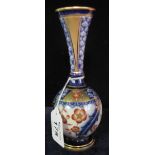 Macintyre Burslem bottle vase with flared neck in Imari pallet design,