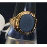 15ct gold signet ring (B.P. 24% incl. VAT) CONDITION REPORT: Size N.