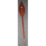 Carved hardwood tribal ceremonial paddle. (B.P. 24% incl.