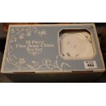 Boxed 18 piece fine bone china teaset decorated with bluebells. (B.P. 24% incl.