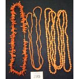 A collection of coral beads. (B.P. 24% incl.