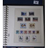 Jersey collection of u/m mint sets & mini-sheets in three Lindner boxed printed albums with pages