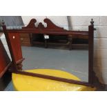 Edwardian mahogany over mantel mirror. (B.P. 24% incl.