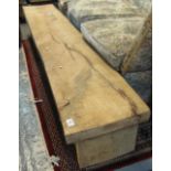 Rustic elm low rectangular bench. (B.P. 24% incl.