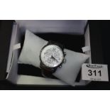 Tissot gents steel chronograph wristwatch, PRC200 with leather strap in original box. (B.P.