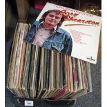 Box of assorted vinyl LPs to include; Bay City Rollers signed in pen, Jesus Christ Superstar,