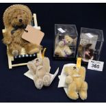 A group of Steiff miniature collectors teddy bears,