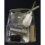 Silver backed dressing table set (3 items).