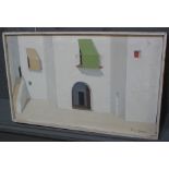 F Guaseh, a Mediterranean architectural study, signed, oils on canvas. 36 x 61cm approx, framed.