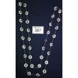 A long crystal necklace (B.P. 24% incl.