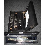 Cased Res-tone USA clarinet, together with another cased silver plated clarinet. (2) (B.P. 24% incl.