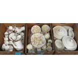 Three boxes of china to include; Royal Doulton Fairfax dinnerware,