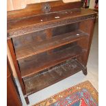 Early 20th Century oak three section open bookcase. (B.P. 24% incl.