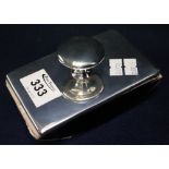 Silver mounted desk blotter, Birmingham hallmarks. (B.P. 24% incl.