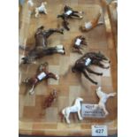 Tray of assorted china horses, Royal Doulton etc. (B.P. 24% incl.