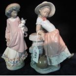 Two Spanish Lladro porcelain figurines marked to the base Daisa 1982 and 1988. (2) (B.P. 24% incl.