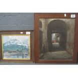 G Sinibaldi, 'Archi Di St Teresa, Capri', oils on canvas, framed, together with A.