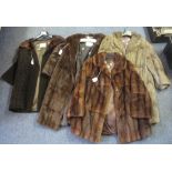 Four vintage fur coats to include;