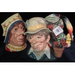 Three Royal Doulton character jugs to include; 'The Gardner' D6867,