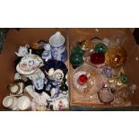 Two boxes of assorted glass and china, various. (2) (B.P. 24% incl.