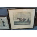 After B Hubbard, horse racing print, 'Cure-all', coloured engraving.