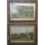 After Wilmot Pilsbury, country scenes, a pair, 'Epping forest' and another, coloured prints,