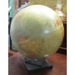 'Phillip's Challenge' school-type globe on stepped wooden base. (B.P. 24% incl.