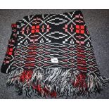 Black ground Welsh woollen blankets. (B.P. 24% incl.