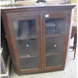 19th century oak corner cabinet (top only). (B.P. 24% incl.