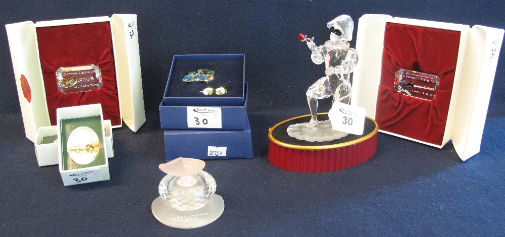 A group of assorted Swarovski crystal items to include: roller skate, figure, train, - Image 2 of 2