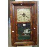 20th century two-train mahogany cased Jerome & Co. Newhaven, USA wall clock. (B.P. 24% incl.