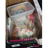 All world selection of stamps in envelopes, packets, plastic bag of mostly on paper,