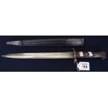 1888 pattern Lee Metford bayonet with scabbard, dated 1901 and stamped 5/01. (B.P. 24% incl.