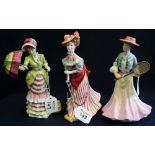 Three Royal Doulton British sporting heritage bone china figures to include 'Crochet' HN3470,