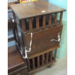 Edwardian oak revolving bookcase. (B.P. 24% incl.