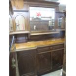 Late 19th early 20th century two stage mirror back sideboard. (B.P. 24% incl.