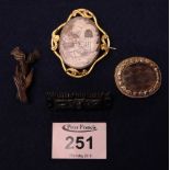 Shell cameo brooch, a Victorian hair locket etc. (B.P. 24% incl.